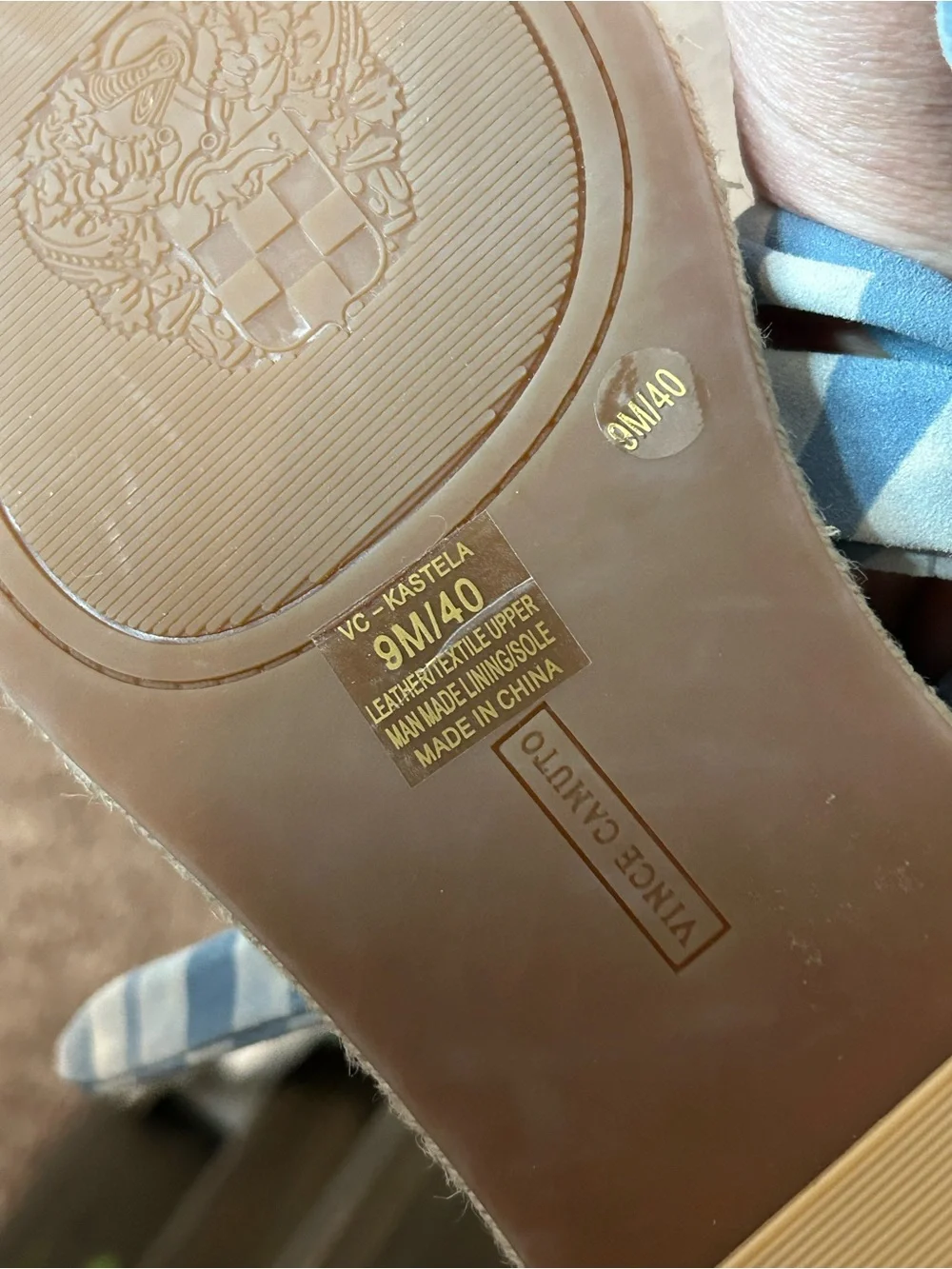 Vince Camuto leather Kastela  Espadrille Sandal(size 9)No Box